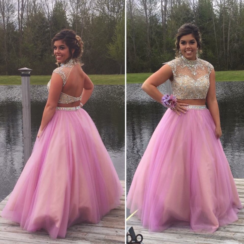 Two piece prom dress